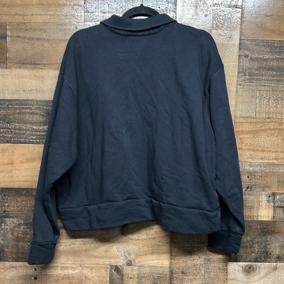 The North Face Quarter Zip Cropped Black Sweatshirt Women's Size XL - Picture 4 of 4